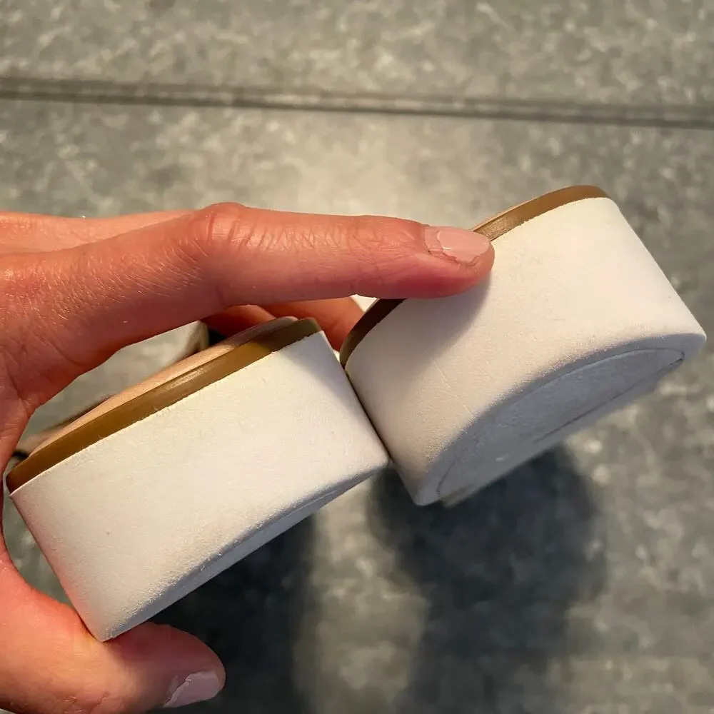 Seychells Coast Knotted Suede Slide Sandals 11 Taupe Brown Platform Italy - Picture 9 of 12